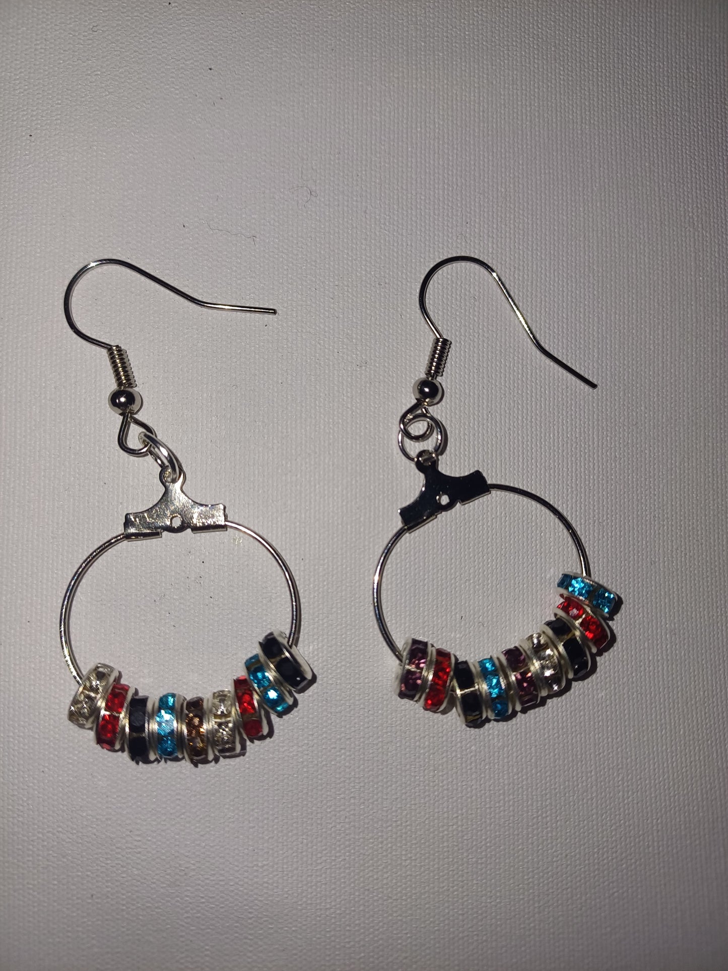 Boucles d'oreilles multicolores