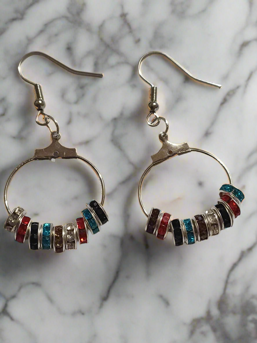 Boucles d'oreilles multicolores