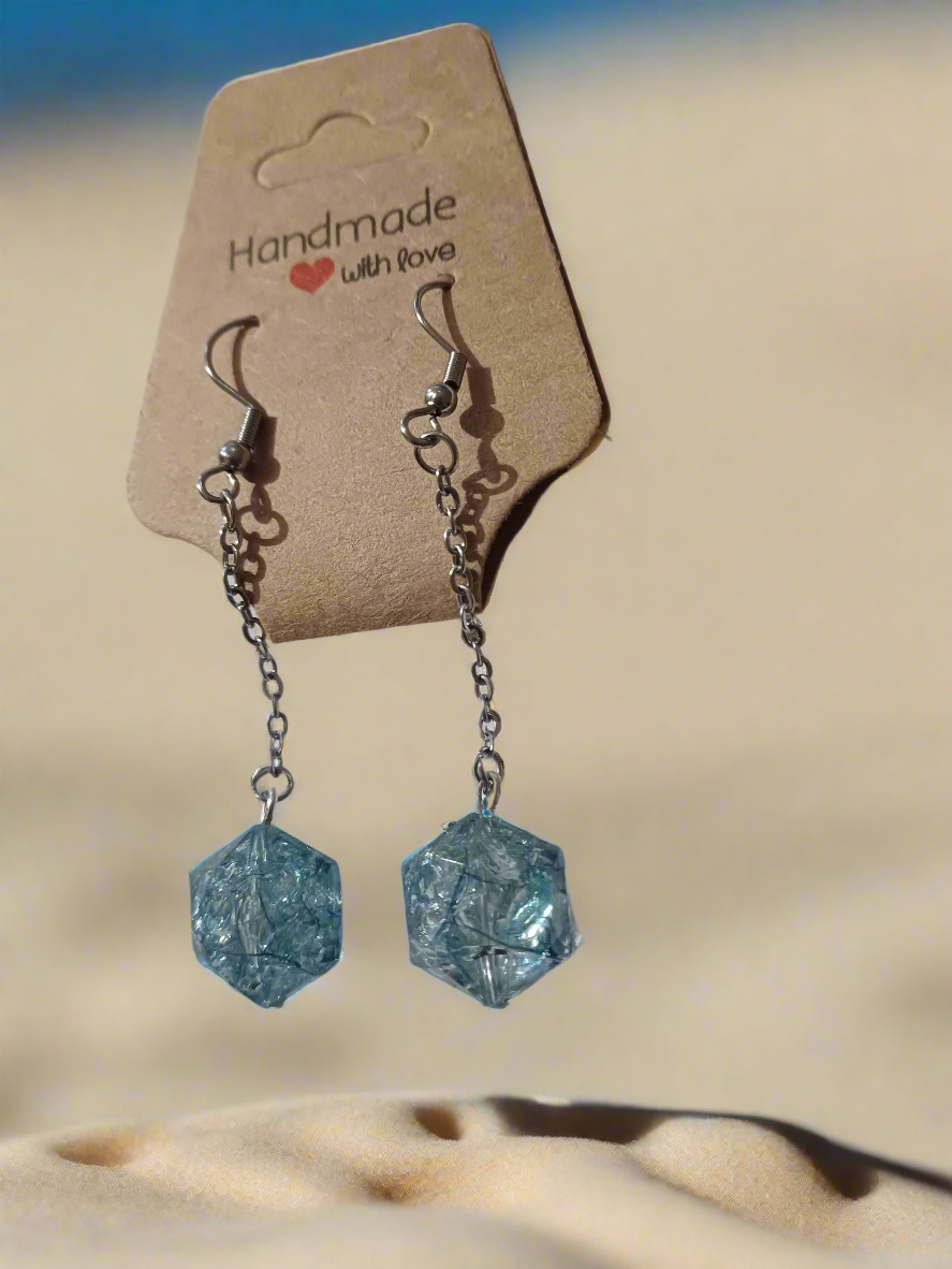 Boucles d'oreilles bleu